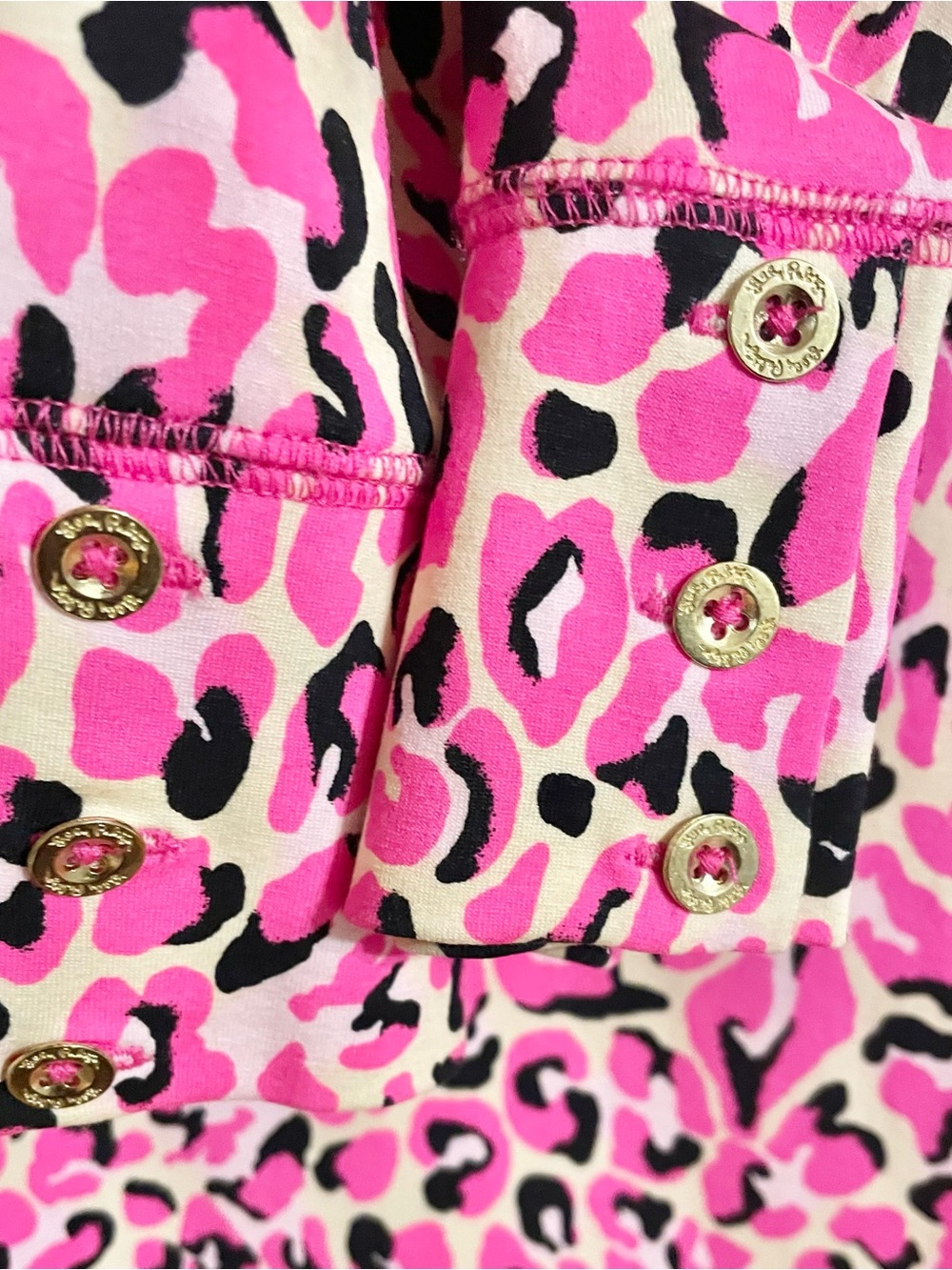 NWOTLilly Pulitzer Sophie Women’s Dress Pink Black Leopard Print 3/4 Sleeve Sz L - Picture 8 of 10